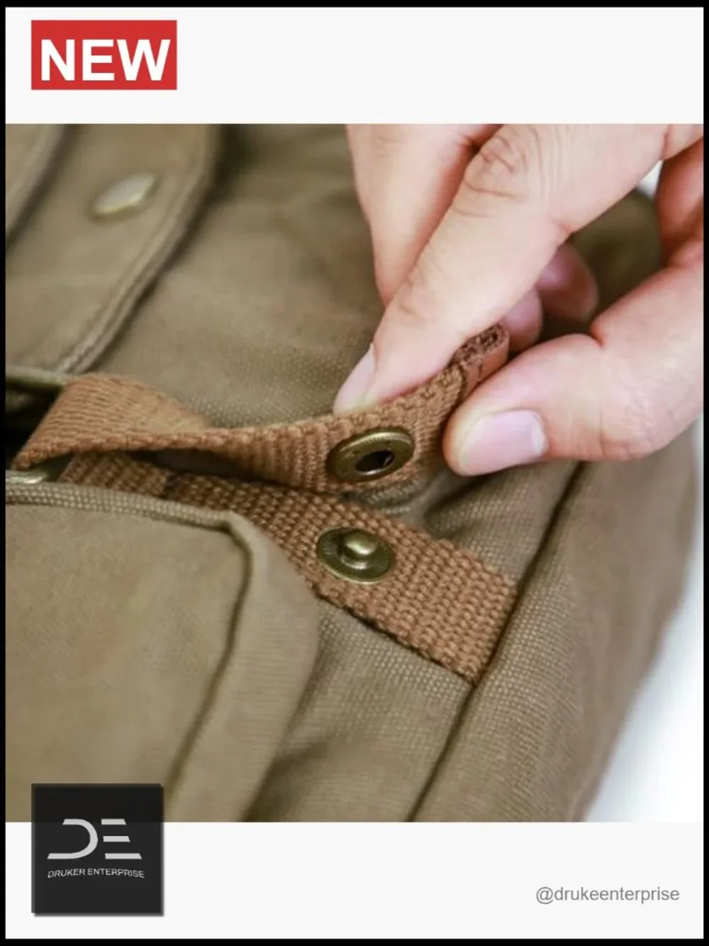 Canvas Messenger Bag - Vintage Crossbody Shoulder Bag Military Satchel
